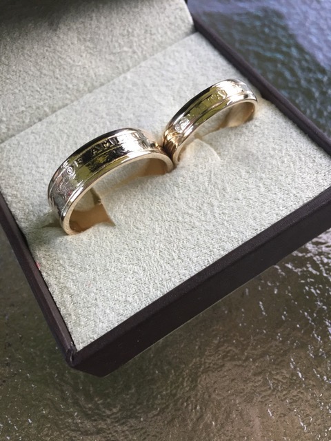 Gold coin deals wedding band